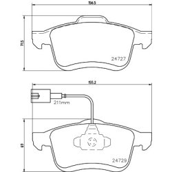 Brake Pad Set MINTEX MDB3786 OE Ref 58281390AA