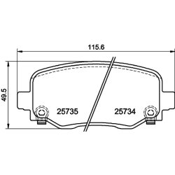 Brake Pad Set MINTEX MDB3790 OE Ref 68523694AB