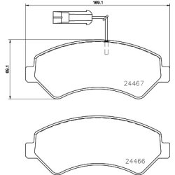 Brake Pad Set MINTEX MDB3794 OE Ref 77367093 MINTEX