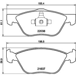 Brake Pad Set MINTEX MDB3796 OE Ref 77366659