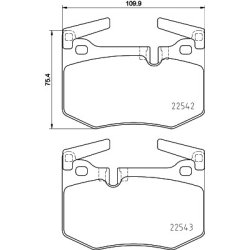 Brake Pad Set MINTEX MDB3802 OE Ref 044660W100