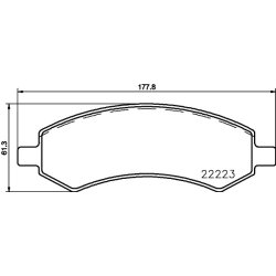 Brake Pad Set MINTEX MDB3807 OE Ref 68334862AA