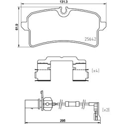 Brake Pad Set MINTEX MDB3811 OE Ref 4H0698451P