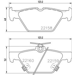 Brake Pad Set MINTEX MDB3818 OE Ref 26696AL000
