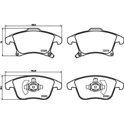 Brake Pad Set MINTEX MDB3826 OE Ref 2014119