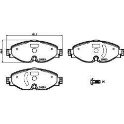 Brake Pad Set MINTEX MDB3827 OE Ref 2K5698151B