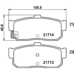 Brake Pad Set MINTEX MDB3828 OE Ref 4406031U92