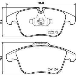 Brake Pad Set MINTEX MDB3835 OE Ref T4N37210