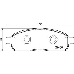 Brake Pad Set MINTEX MDB3842 OE Ref 6L3Z2001A MINTEX