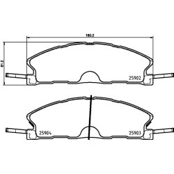 Brake Pad Set MINTEX MDB3857 OE Ref DG1Z2001D MINTEX