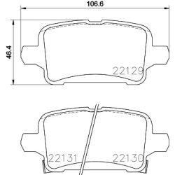 Brake Pad Set MINTEX MDB3858 OE Ref 39037199