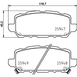 Brake Pad Set MINTEX MDB3867 OE Ref 43022T2JH01