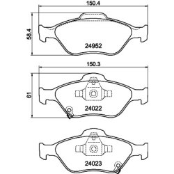 Brake Pad Set MINTEX MDB3870 OE Ref 044650D120