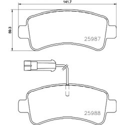 Brake Pad Set MINTEX MDB3887 OE Ref 1612434080