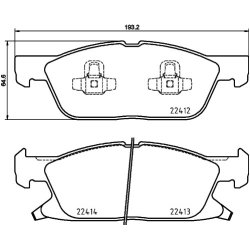 Brake Pad Set MINTEX MDB3895 OE Ref E1GC2K021AC MINTEX