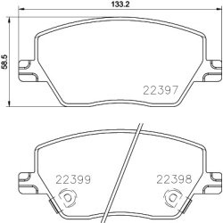 Brake Pad Set MINTEX MDB3896 OE Ref 77367628