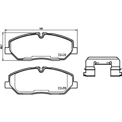 Brake Pad Set MINTEX MDB3906 OE Ref 5810159A10