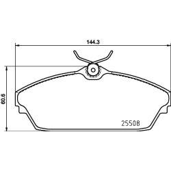 Brake Pad Set MINTEX MDB3910 OE Ref 271942100114