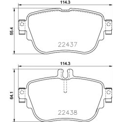 Brake Pad Set MINTEX MDB3917 OE Ref A0004206100