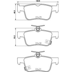 Brake Pad Set MINTEX MDB3923 OE Ref 43022TEAT12