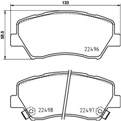 Brake Pad Set MINTEX MDB3925 OE Ref 410608736R