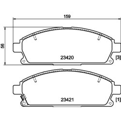 Brake Pad Set MINTEX MDB3929 OE Ref 41060CN086
