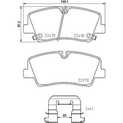 Brake Pad Set MINTEX MDB3932 OE Ref 5830159A00
