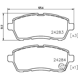 Brake Pad Set MINTEX MDB3972 OE Ref D0YN3328ZA
