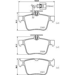 Brake Pad Set MINTEX MDB3973 OE Ref 8V0698451K