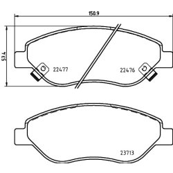 Brake Pad Set MINTEX MDB3975 OE Ref 77368553