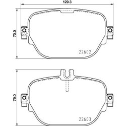 Brake Pad Set MINTEX MDB3976 OE Ref A0004203004