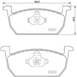 Brake Pad Set MINTEX MDB3982 OE Ref 2Q0698151G MINTEX