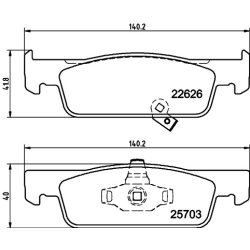 Brake Pad Set MINTEX MDB3985 OE Ref 410603025R