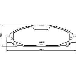 Brake Pad Set MINTEX MDB4000 OE Ref FR3C2001FF