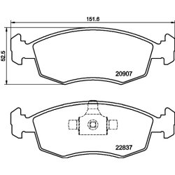Brake Pad Set MINTEX MDB4007 OE Ref 7087426