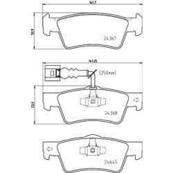 Brake Pad Set MINTEX MDB4011 OE Ref 7L6698451C