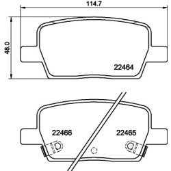 Brake Pad Set MINTEX MDB4027 OE Ref 23344220