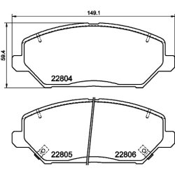 Brake Pad Set MINTEX MDB4033 OE Ref 58101G4A10