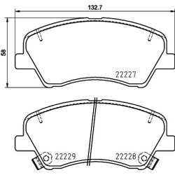Brake Pad Set MINTEX MDB4038 OE Ref 58101Q0A00