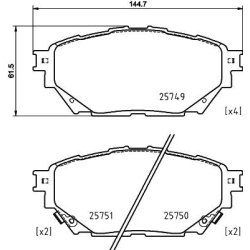 Brake Pad Set MINTEX MDB4047 OE Ref ML261681 MINTEX