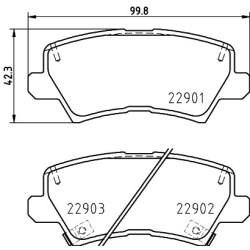 Brake Pad Set MINTEX MDB4049 OE Ref 58302G6A10
