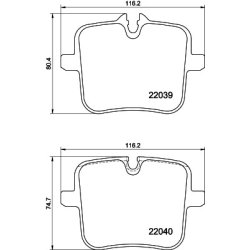 Brake Pad Set MINTEX MDB4052 OE Ref 34216885187