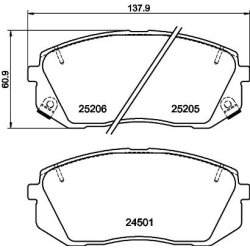 Brake Pad Set MINTEX MDB4060 OE Ref 58101J9A15