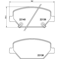 Brake Pad Set MINTEX MDB4067 OE Ref 84120877