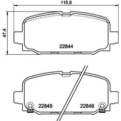 Brake Pad Set MINTEX MDB4069 OE Ref 00K68353597AB