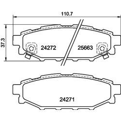 Brake Pad Set MINTEX MDB4100 OE Ref 26696FJ000
