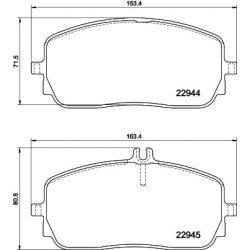 Brake Pad Set MINTEX MDB4110 OE Ref 0004207200