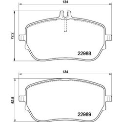 Brake Pad Set MINTEX MDB4111 OE Ref A0004206902