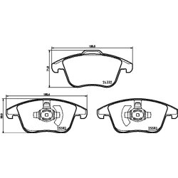 Brake Pad Set MINTEX MDB4112 OE Ref 2110592