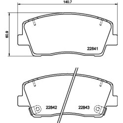 Brake Pad Set MINTEX MDB4114 OE Ref 58101J5A00 MINTEX